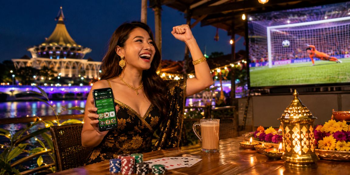 Pemain poker dari Kuching menikmati permainan meja dalam talian dengan strategi bijak